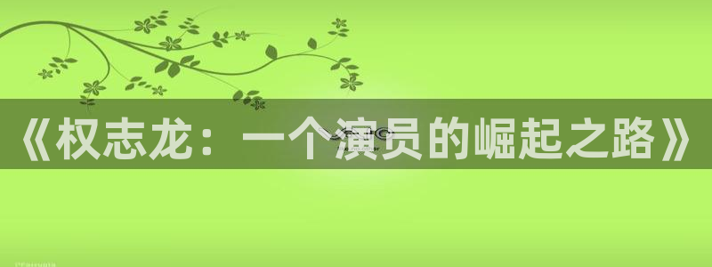 沐鸣2登录：《权志龙：一个演员的崛起之路》